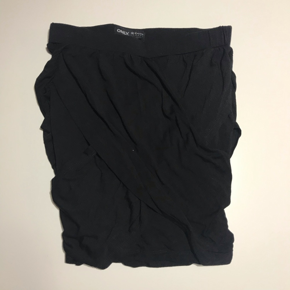 Sexy wrap up black skirt